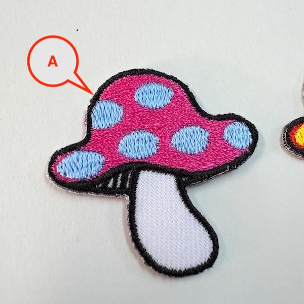 アイロン de ワッペン☆アップリケ！きのこ 紅天狗茸 刺繍 ワッペンデコ リメイク 手作り ハンドメイド | 2枚目