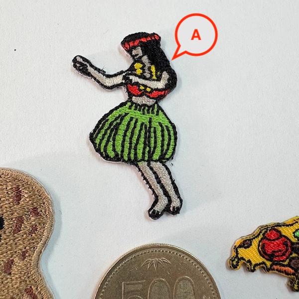 アイロン de ワッペン☆アップリケ フラダンス 落花生 ピザ 刺繍 ワッペンデコ リメイク 手作り ハンドメイド | 2枚目